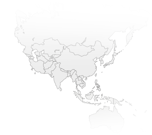 Weltkarte Fokus Asien