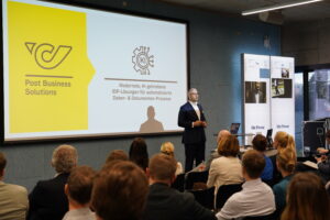 KI Konferenz - George Wallner in seiner Keynote zum KI-Einsatz bei der Post AG